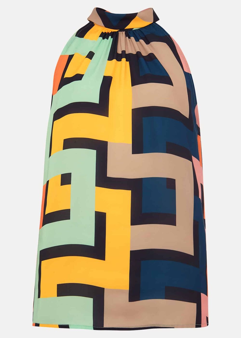 Milano Sleeveless Print Blouse - Dark Multi