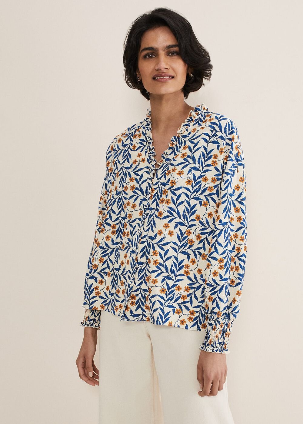 Poppy Floral Blouse - Cream/Multi