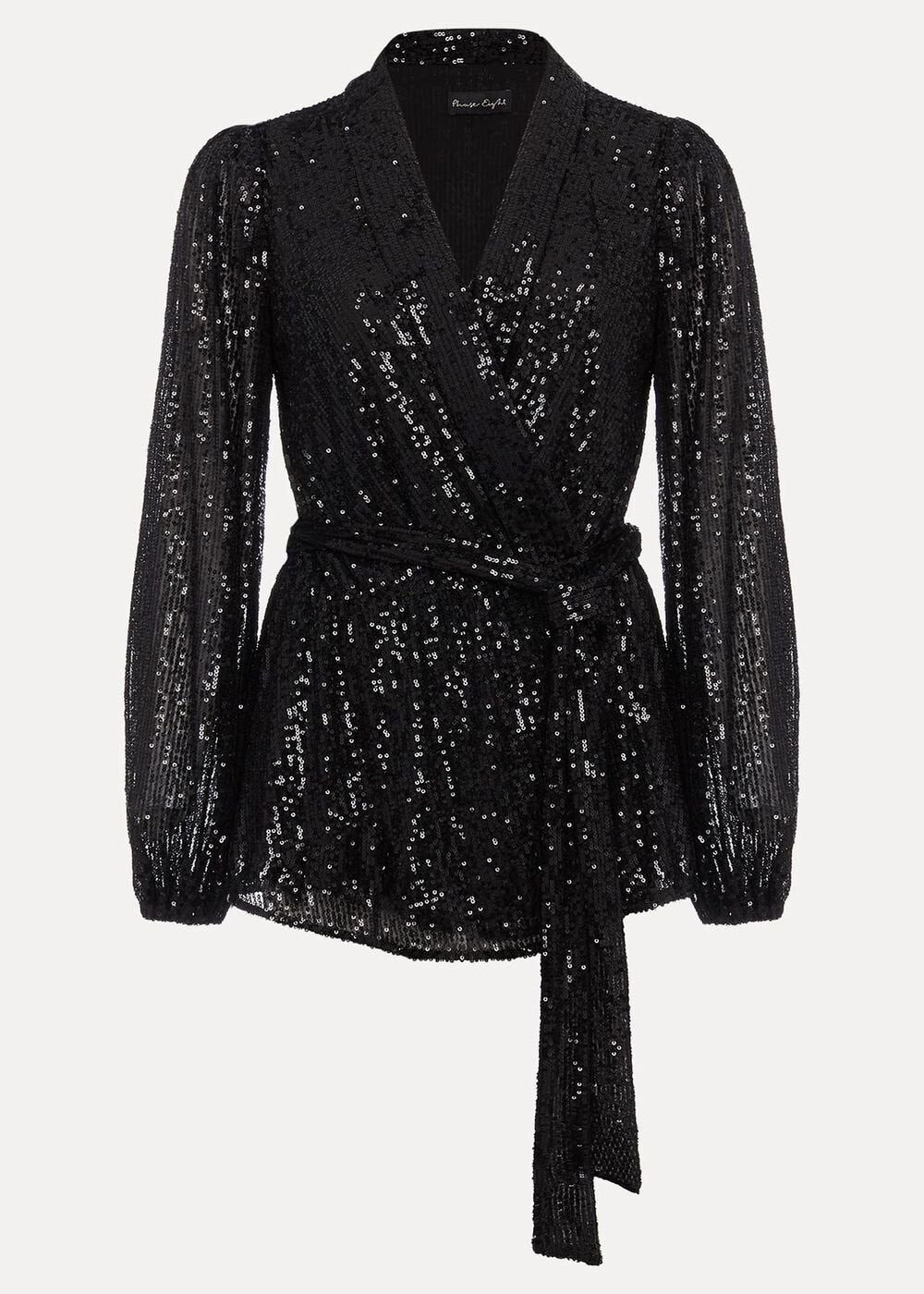 Florentine Sequin Blouse Co-Ord - Black
