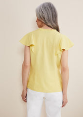 Ines Linen Top - Yellow