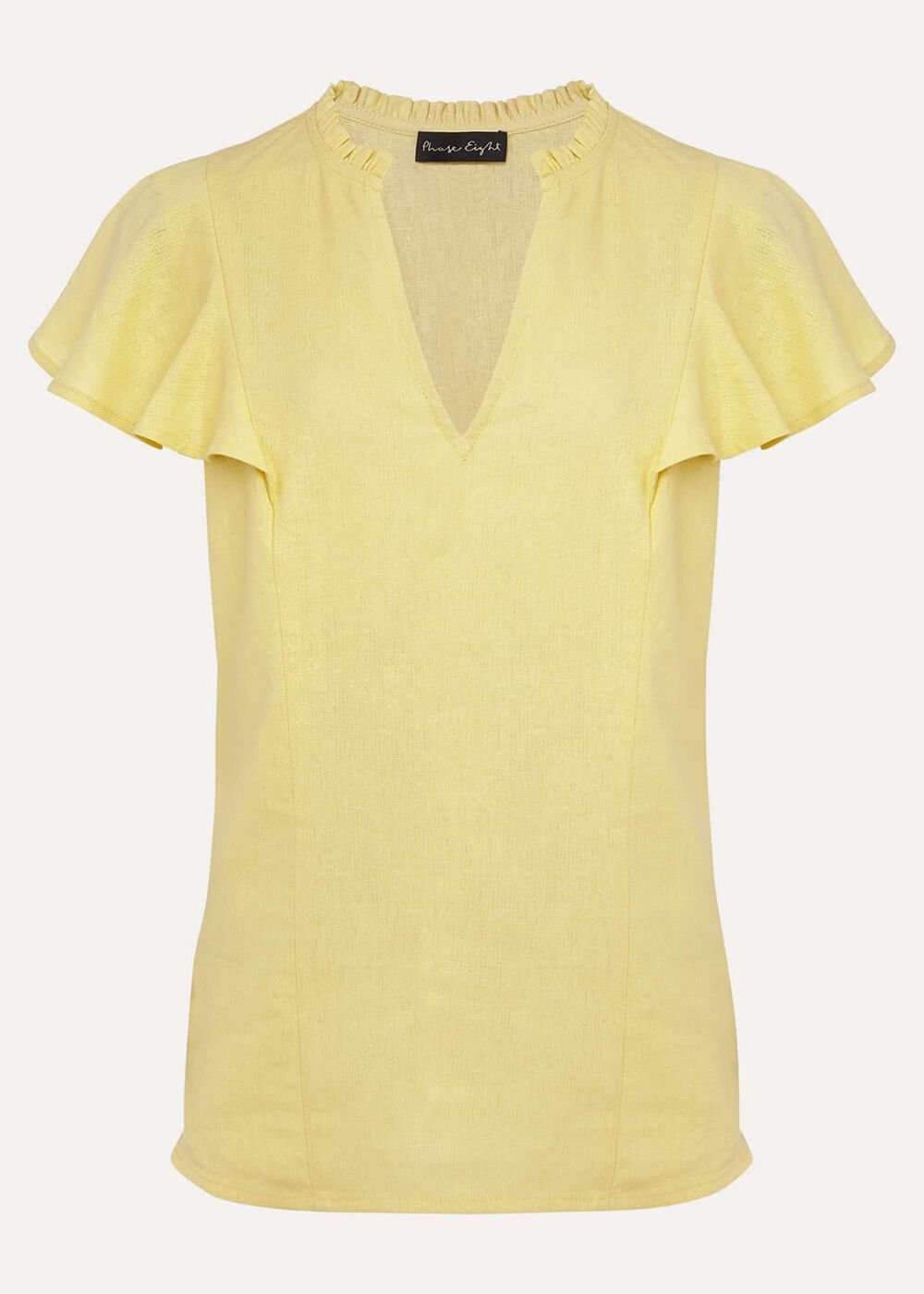 Ines Linen Top - Yellow