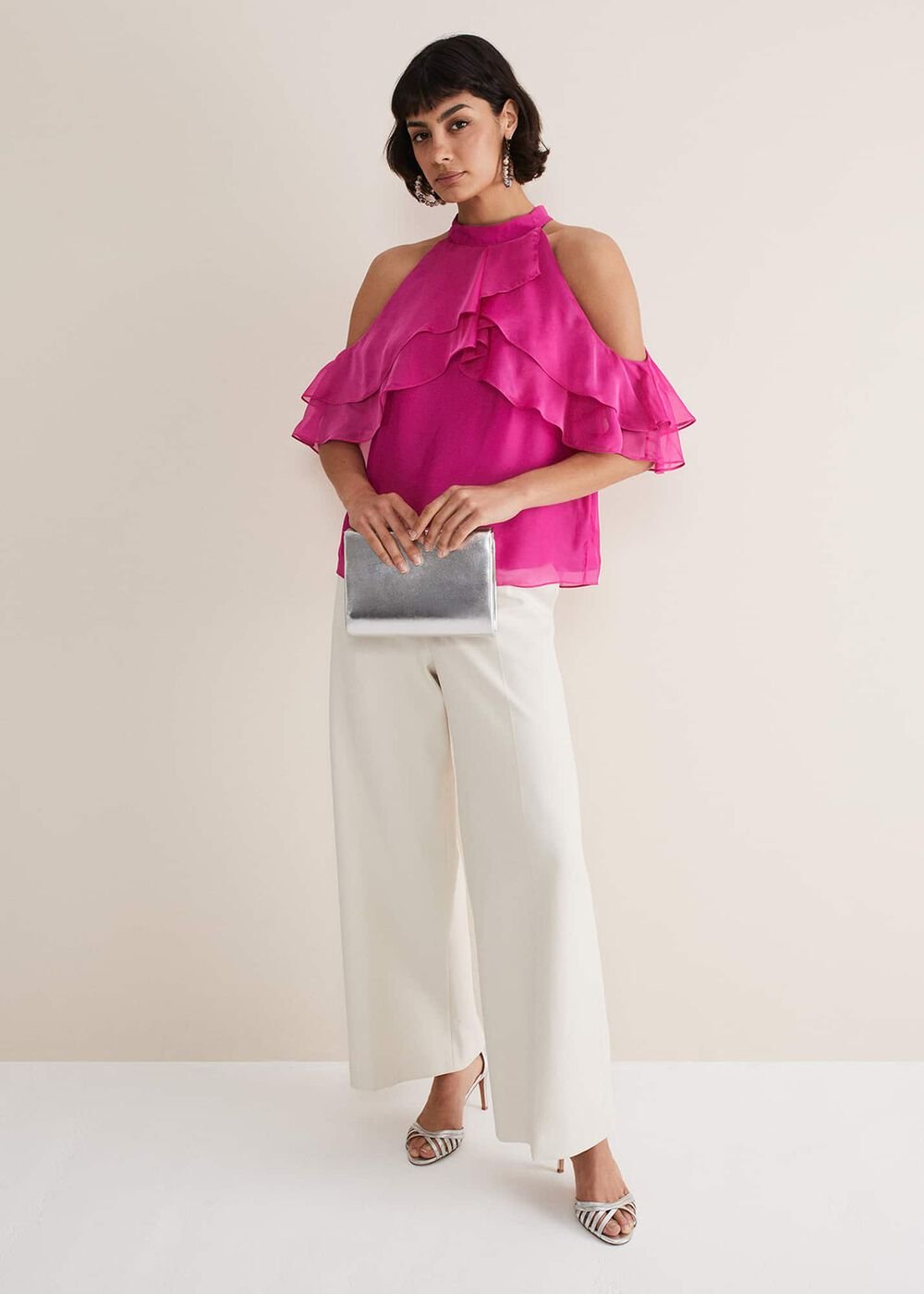 Heather Ruffle Top - Fuschia