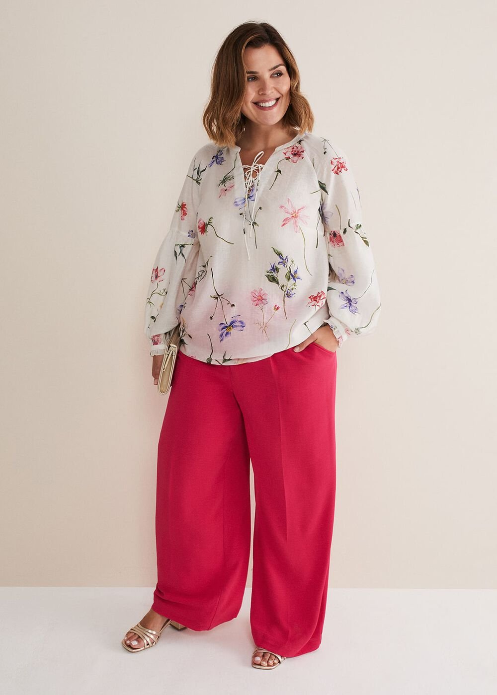 Marianne Floral Blouse - Ivory/Multi