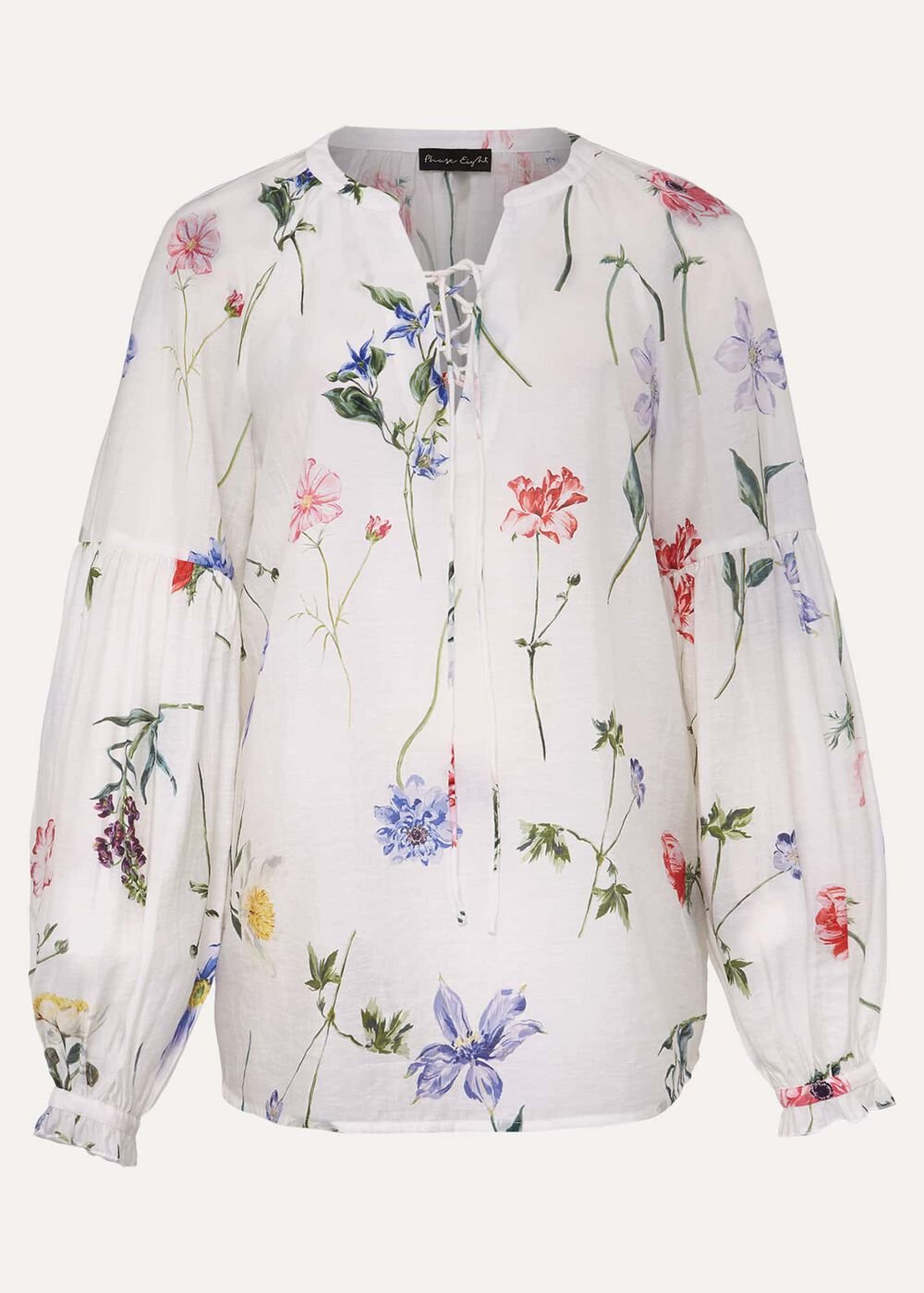 Marianne Floral Blouse - Ivory/Multi