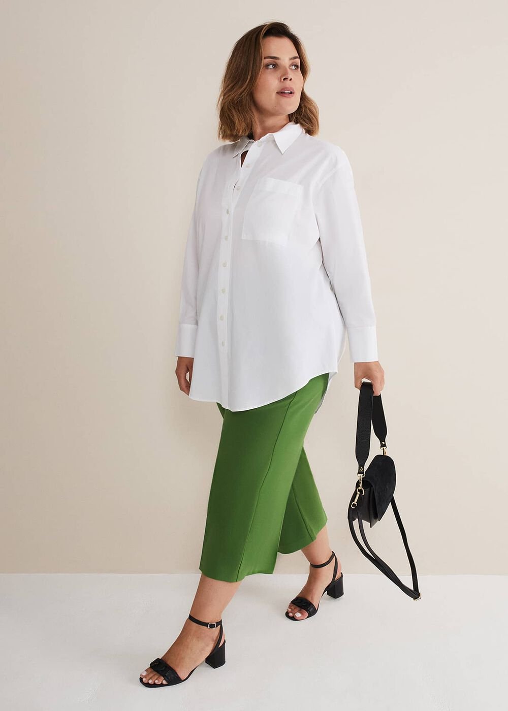 White Cotton Oversized Shirt - White