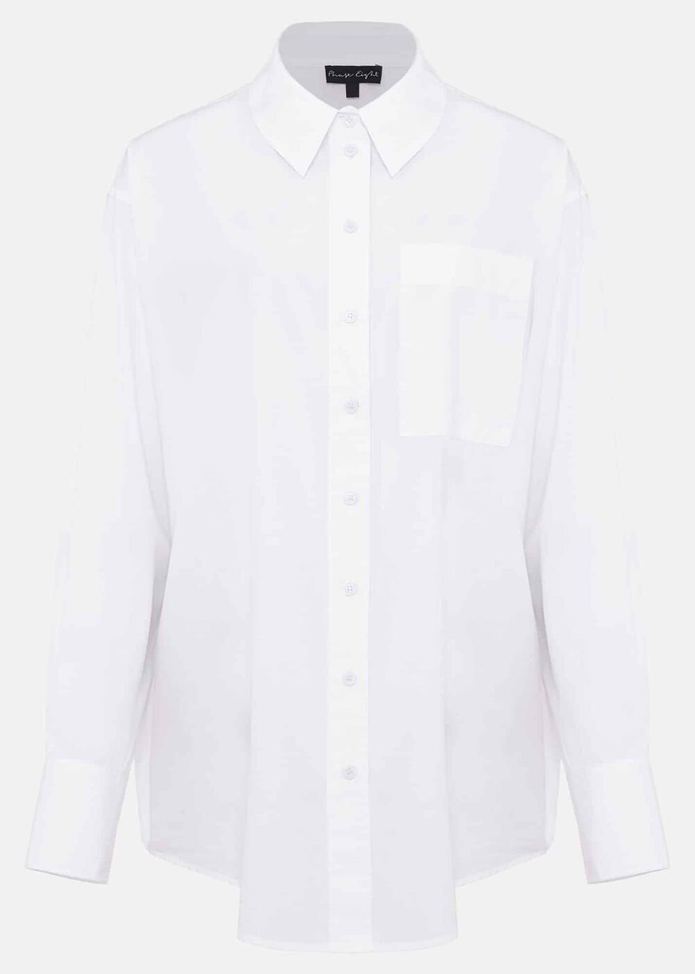 White Cotton Oversized Shirt - White