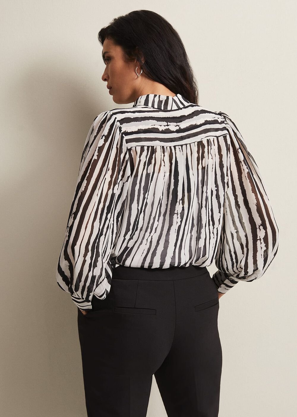Leinani Mark Making Print Blouse - Black/Multi