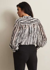 Leinani Mark Making Print Blouse - Black/Multi