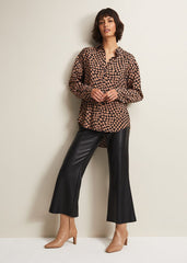Darcie Heart Shirt - Black/Camel