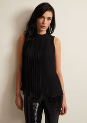 Nina Pleat Blouse - Black