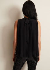 Nina Pleat Blouse - Black