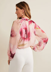 Poppy Silk Blouse - Pale Pink