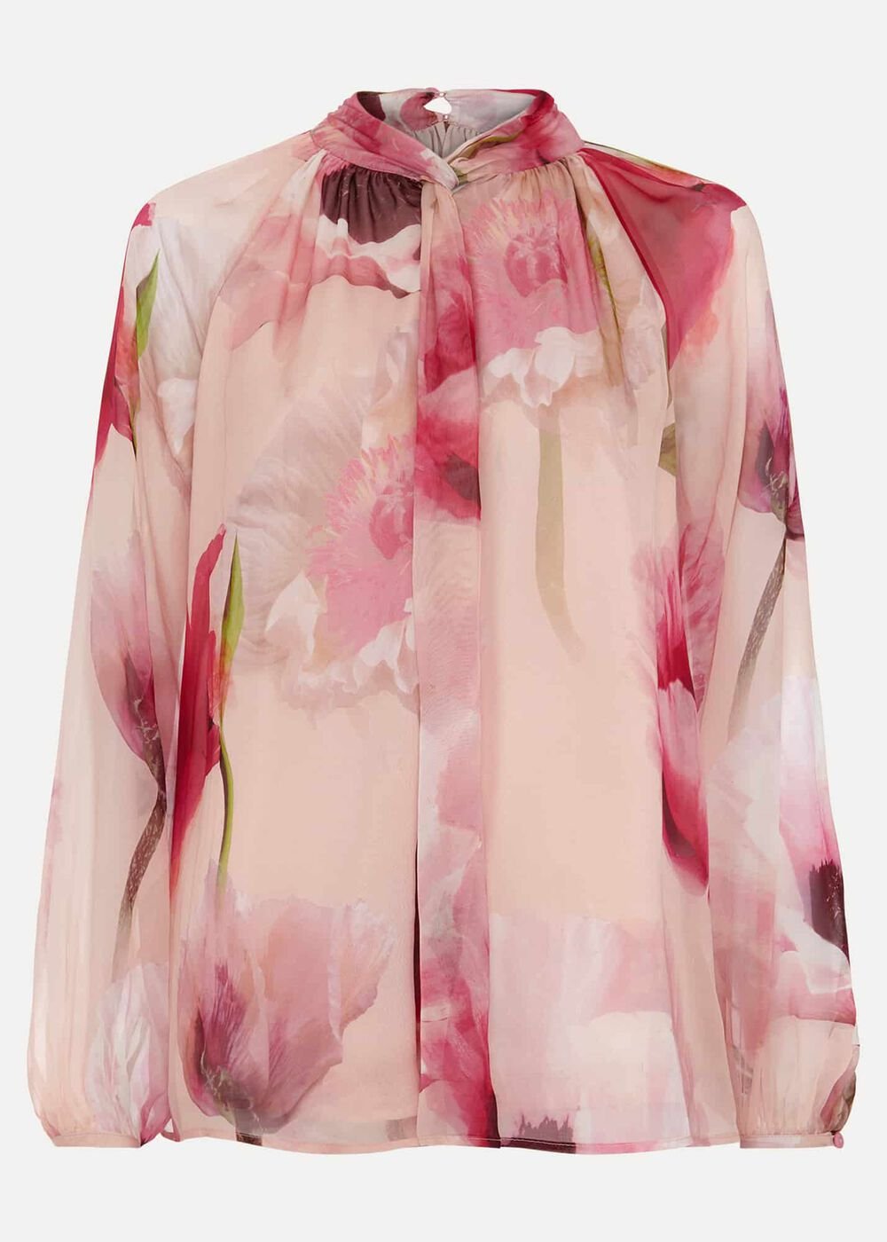 Poppy Silk Blouse - Pale Pink