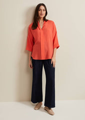 Cynthia Longline Shirt - Coral