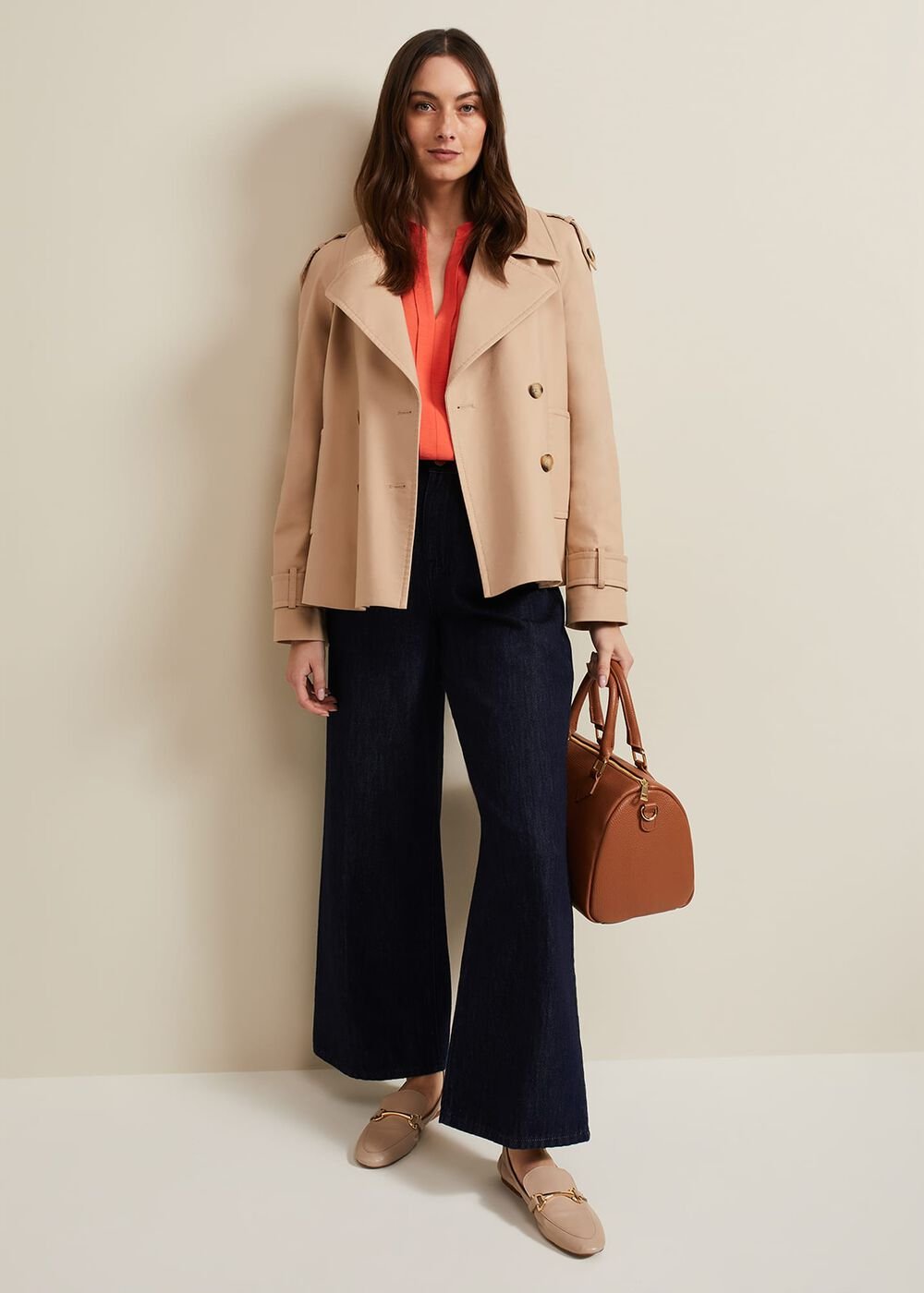 Cynthia Longline Shirt - Coral