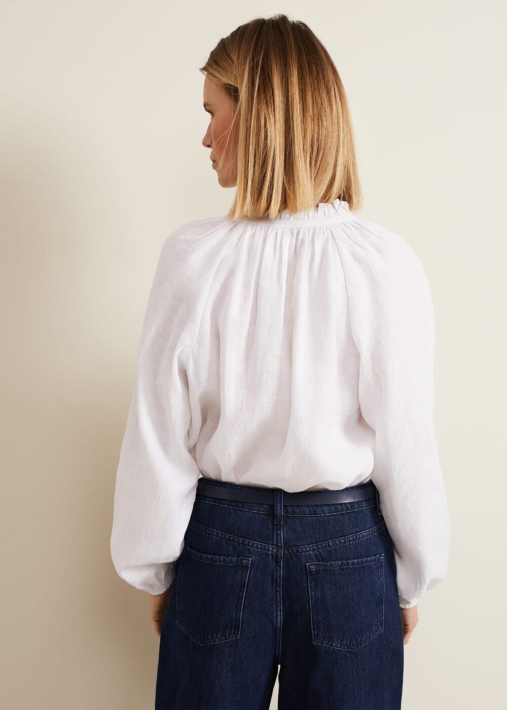 Nova Linen Blouse - White
