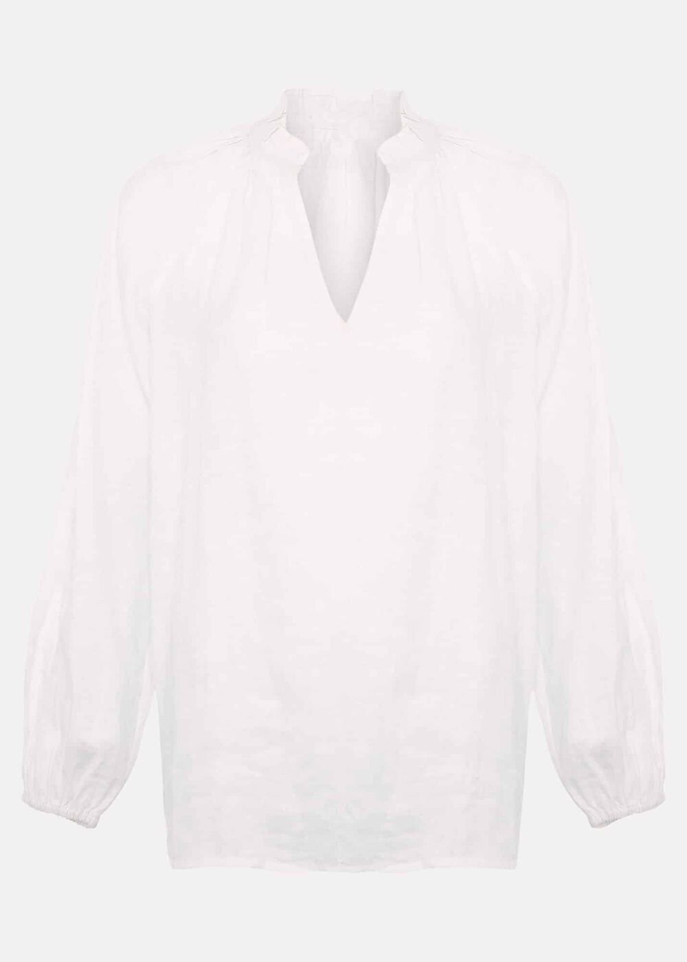 Nova Linen Blouse - White