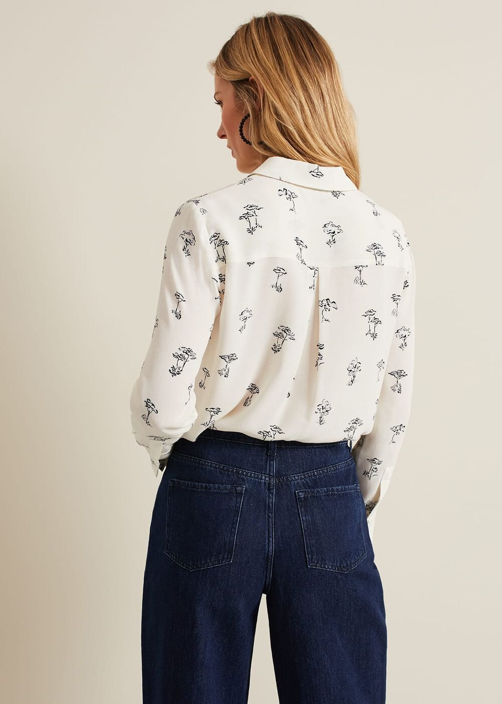 Riley Printed Shirt - Ivory