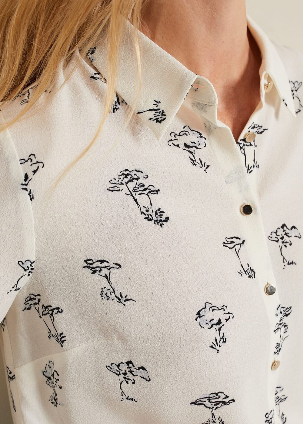 Riley Printed Shirt - Ivory