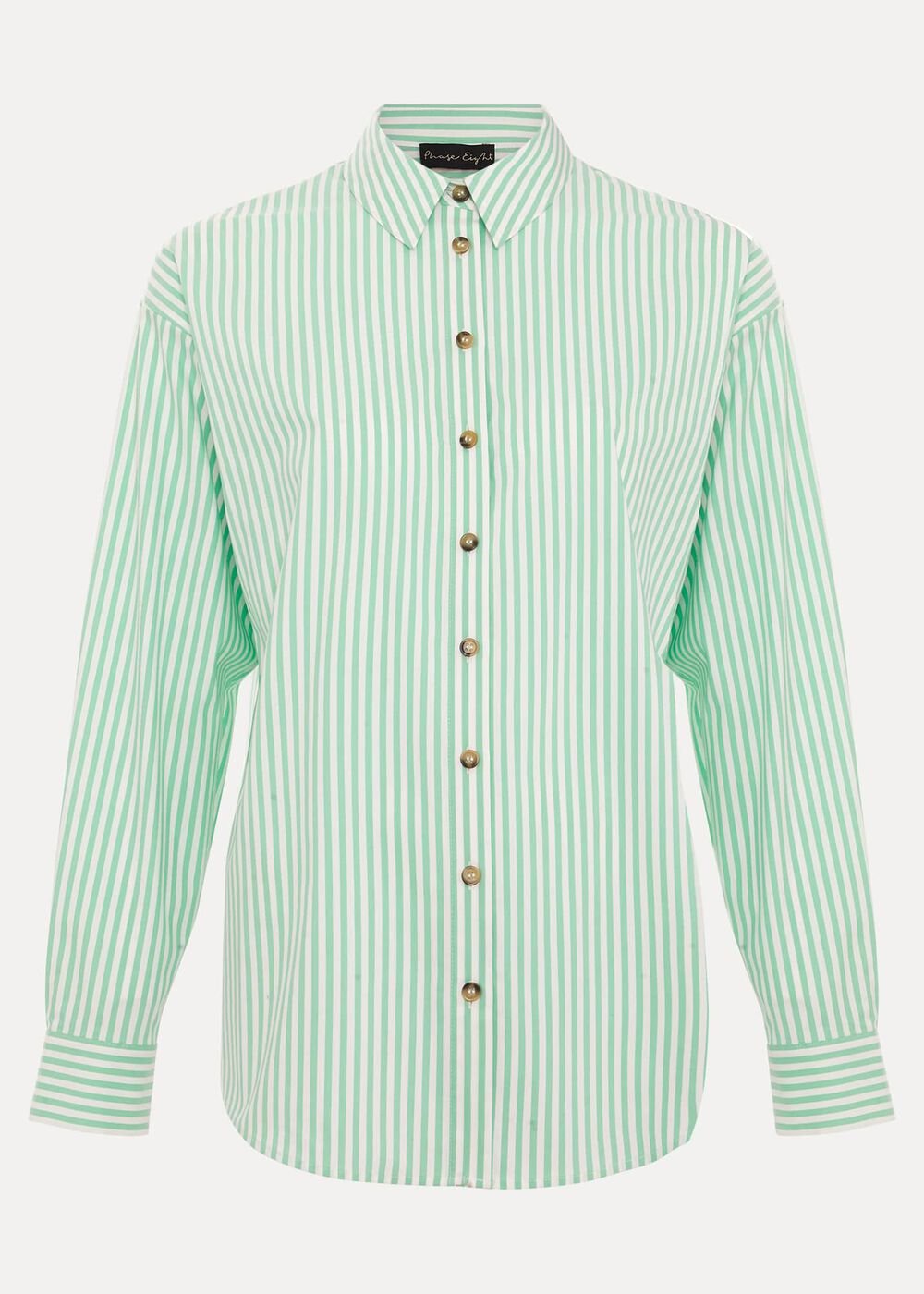 Green Striped Shirt - Green/Ivory