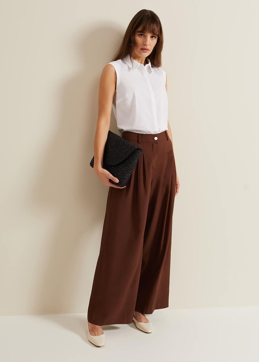 Aimee Sleeveless Shirt - White