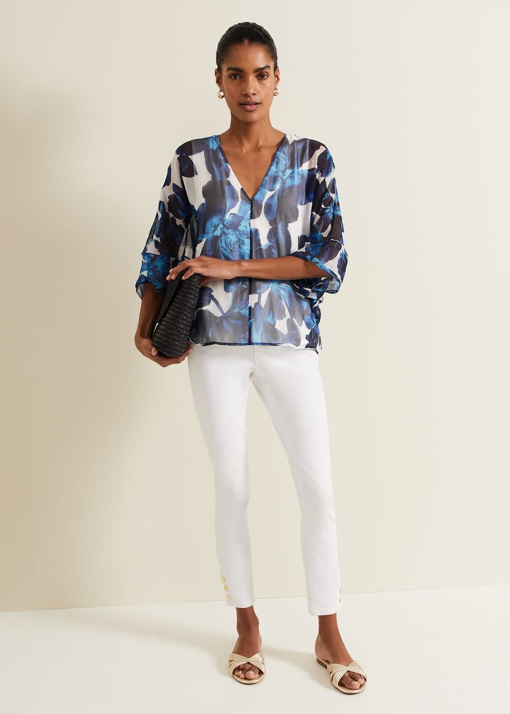 Syra Silk Blouse - Blue
