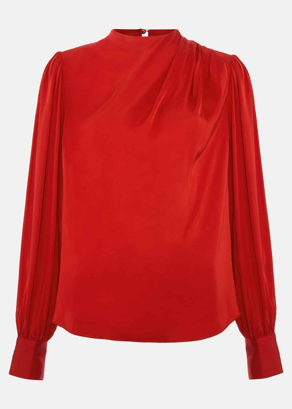 Danica Satin Drape Top - Red