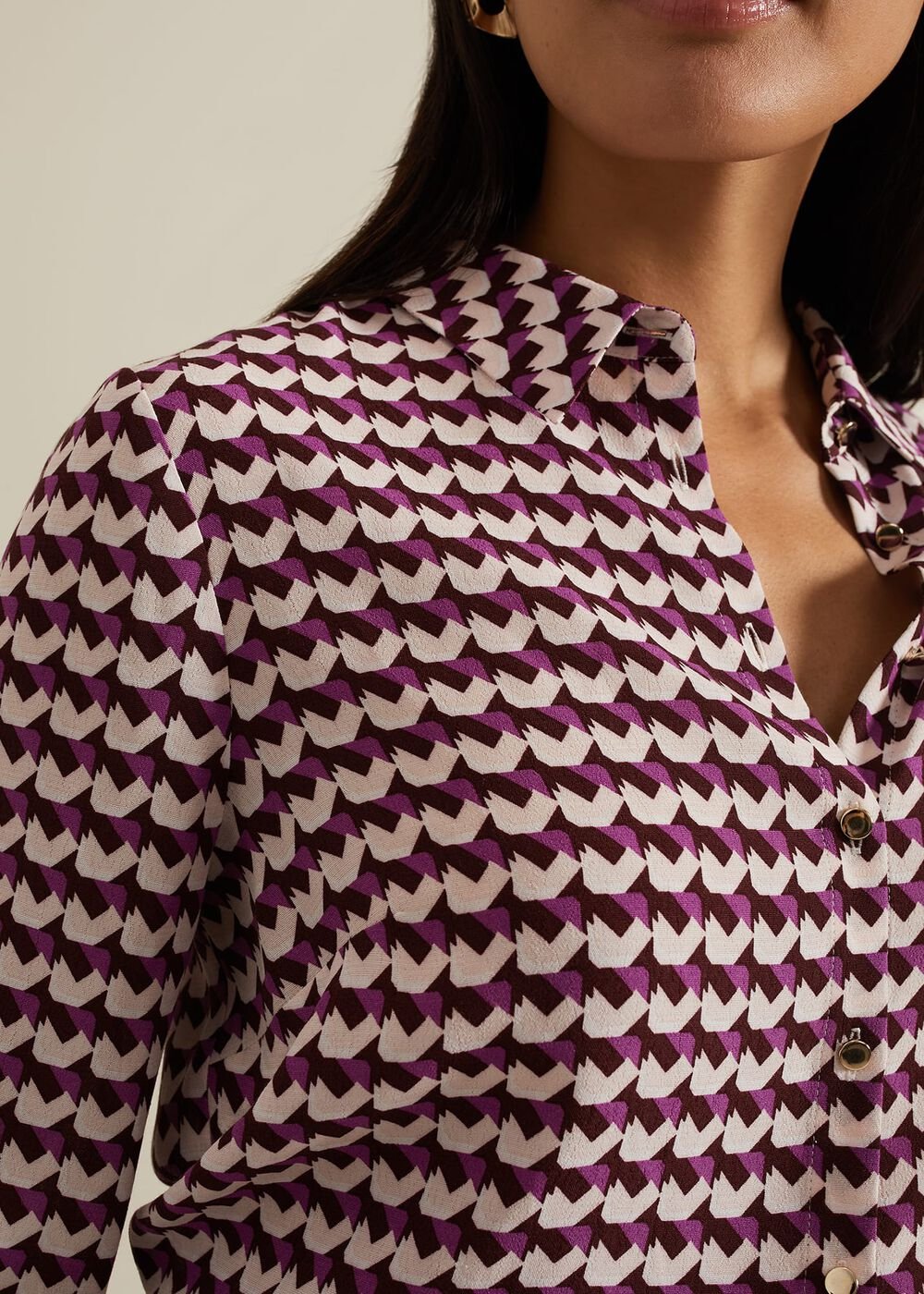 Gina Geo Print Shirt - Multi-Coloured