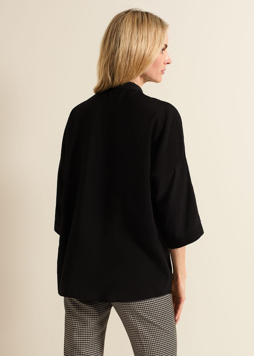 Cynthia Button Detail Shirt - Black