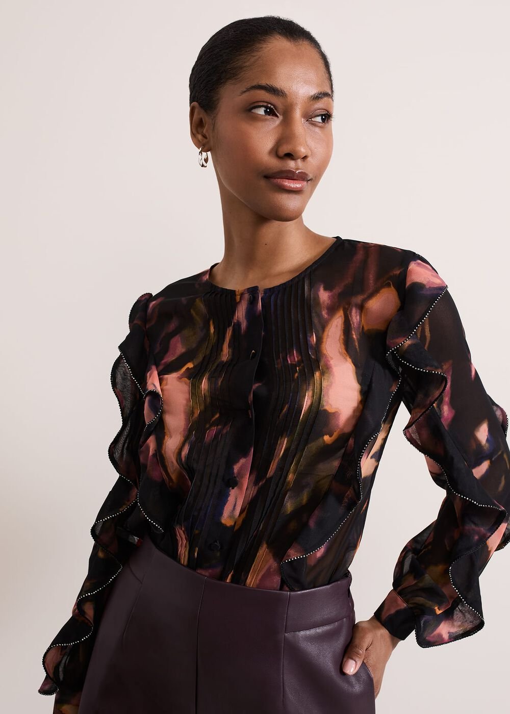 Cordelia Ruffle Blouse - Multi-Coloured