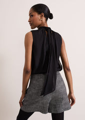 Nella High Neck Top - Black