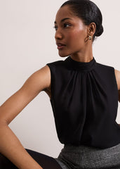 Nella High Neck Top - Black