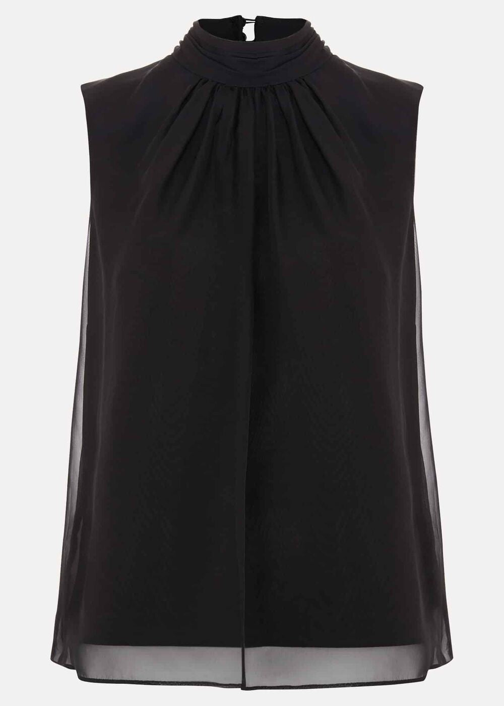 Nella High Neck Top - Black
