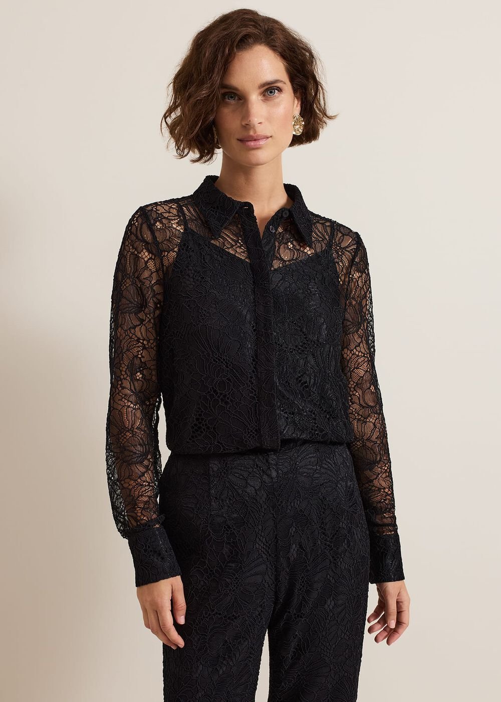 Livana Lace Shirt - Black