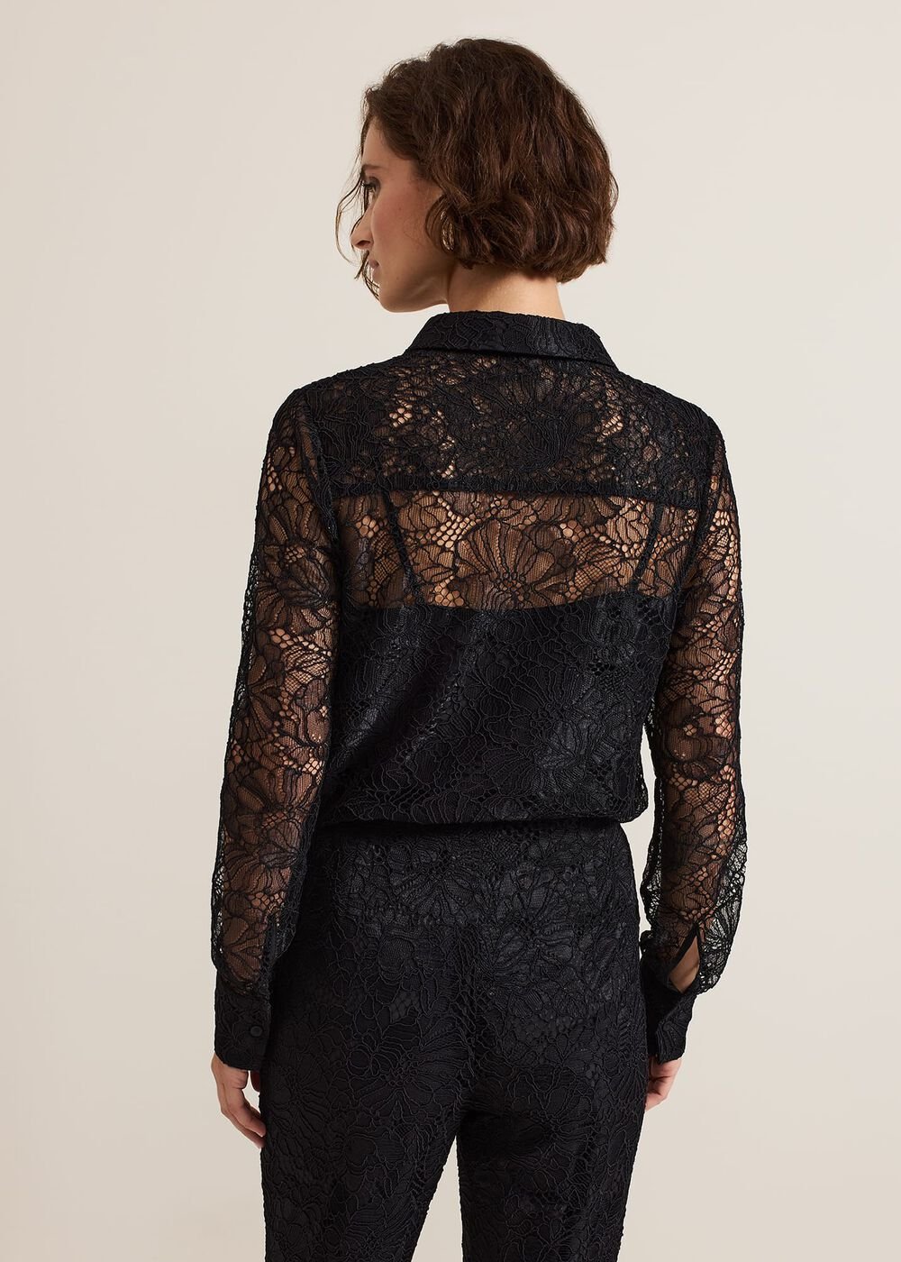 Livana Lace Shirt - Black