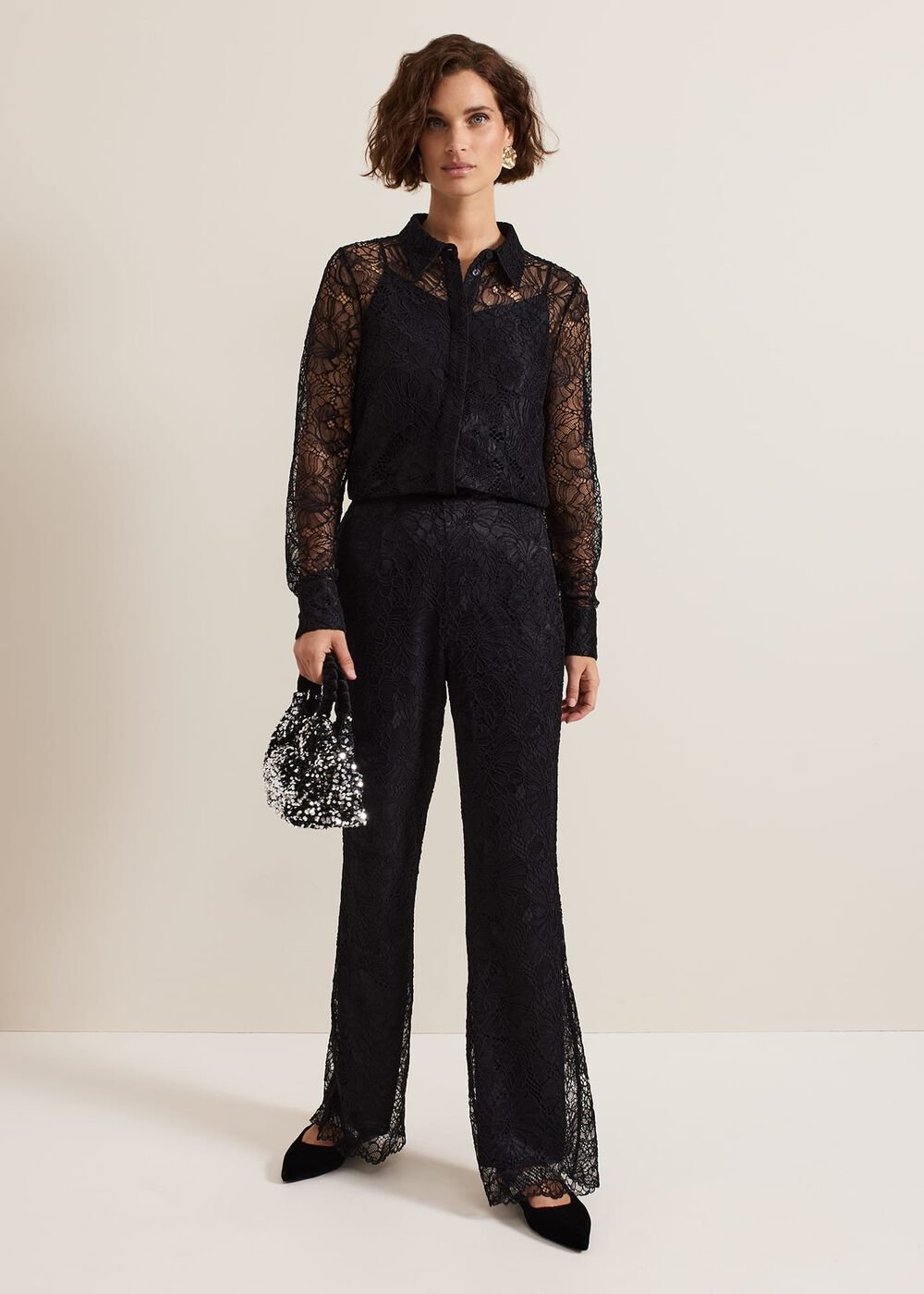 Livana Lace Shirt - Black