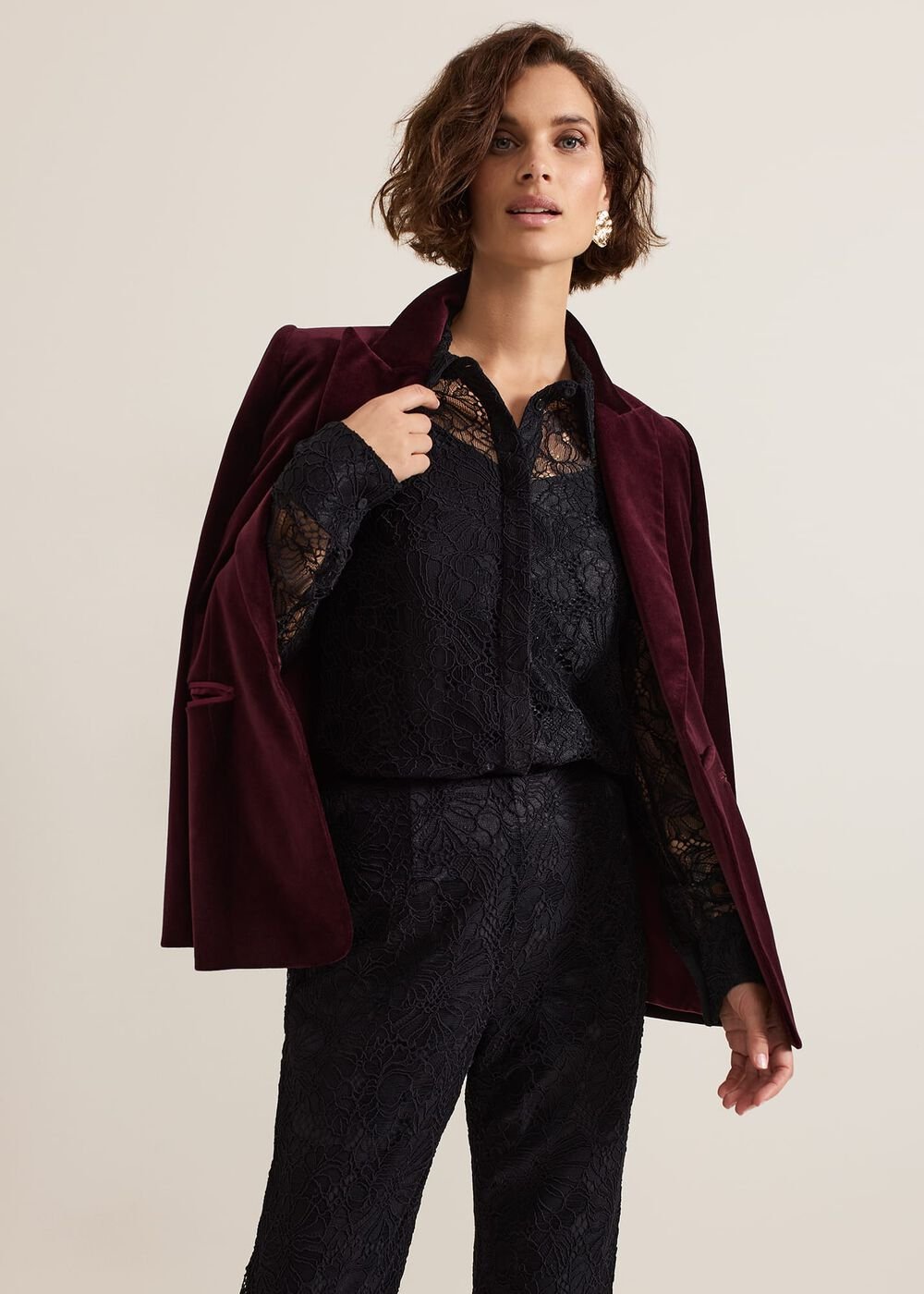 Livana Lace Shirt - Black