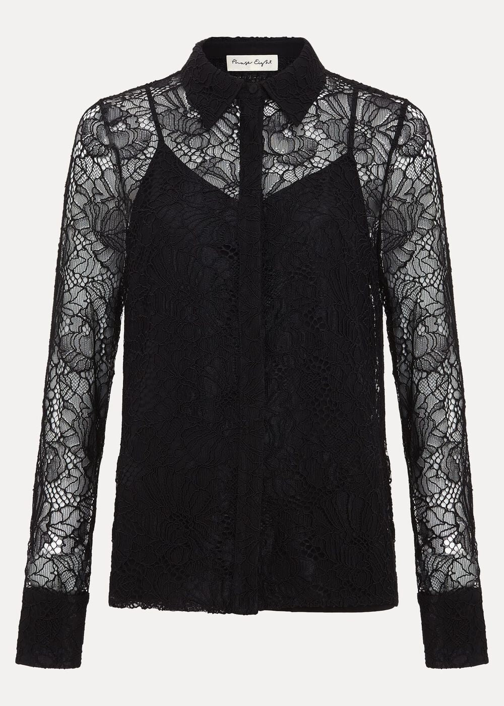 Livana Lace Shirt - Black