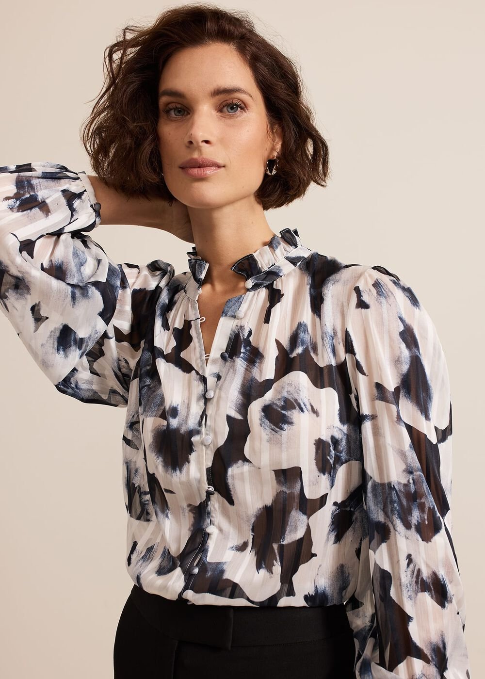 Feya Floral Print Blouse - Multi-Coloured