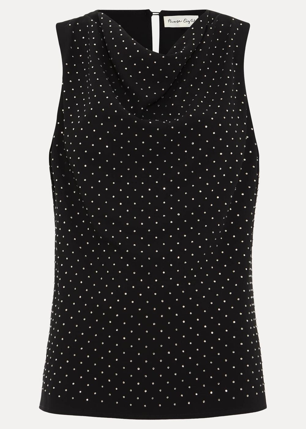 Ottie Black Cowl Neck Top - Black