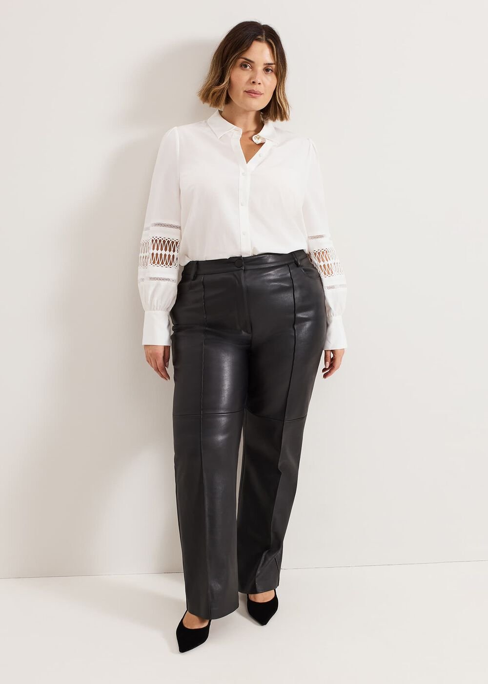 Emmelina White Broderie Shirt - White