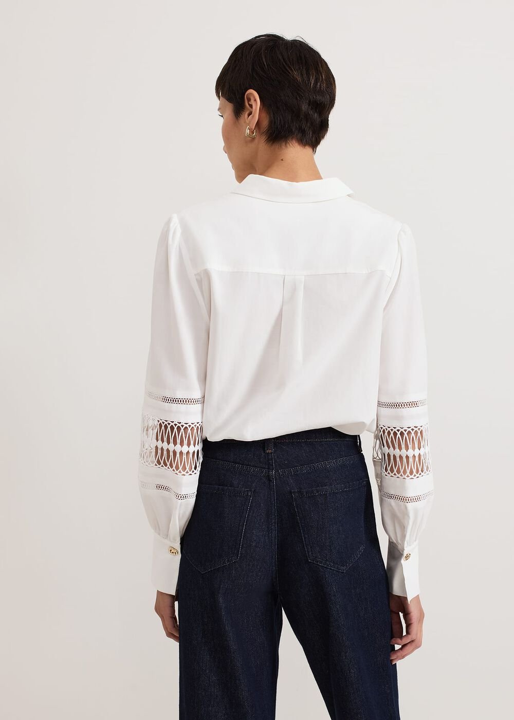 Emmelina White Broderie Shirt - White