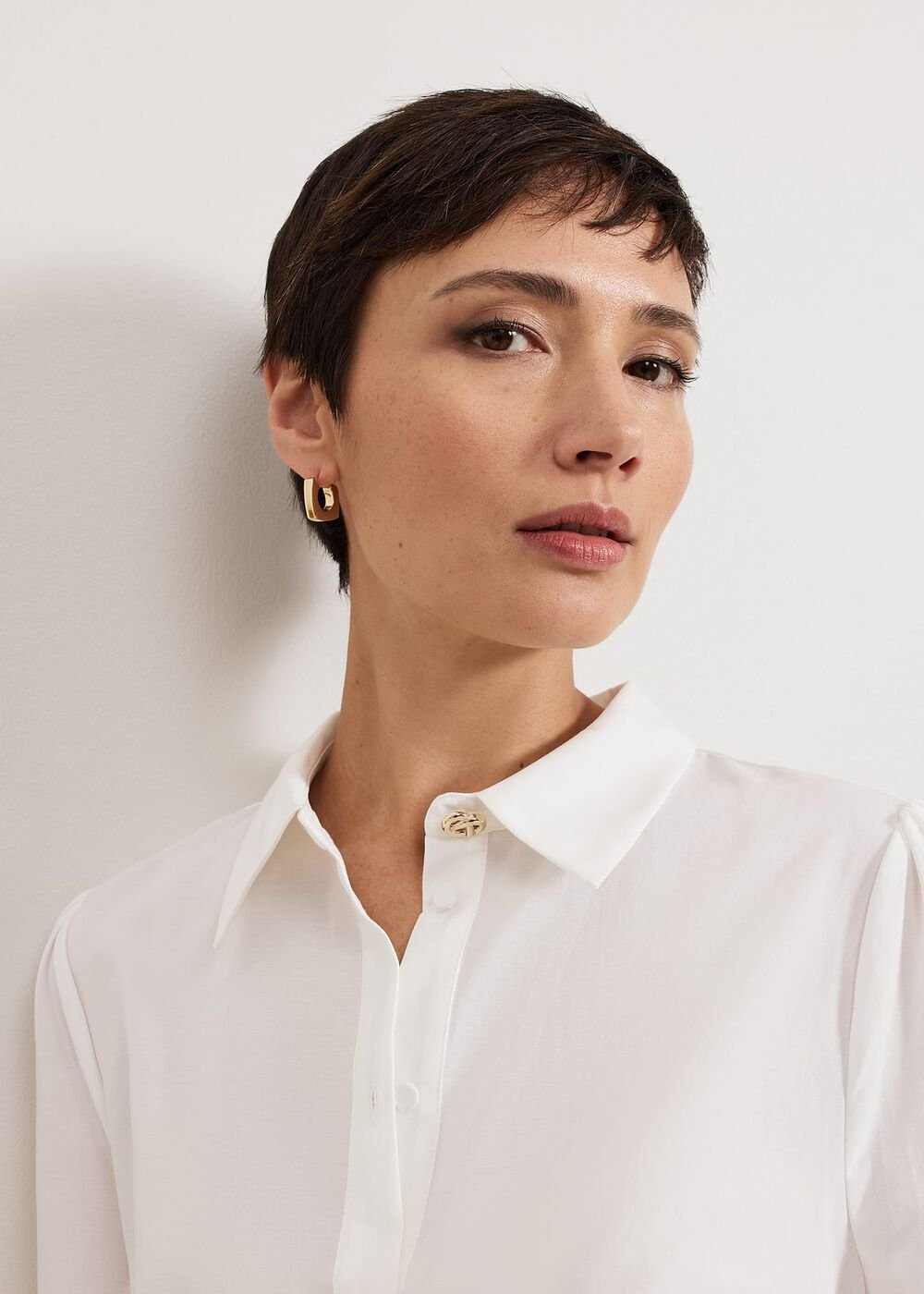 Emmelina White Broderie Shirt - White