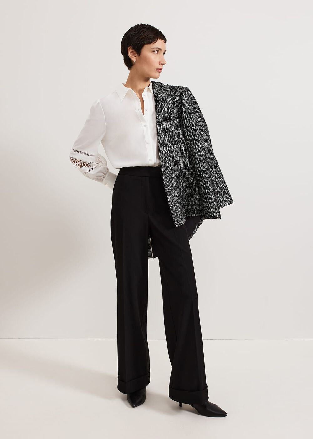 Emmelina White Broderie Shirt - White
