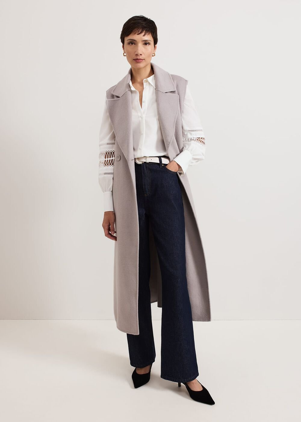 Emmelina White Broderie Shirt - White