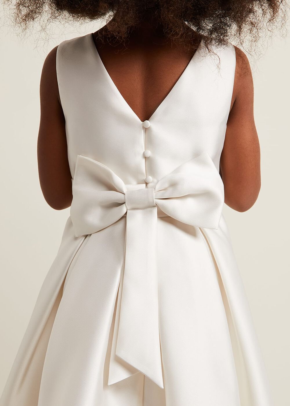 Melody Satin Fit And Flare Dress - White