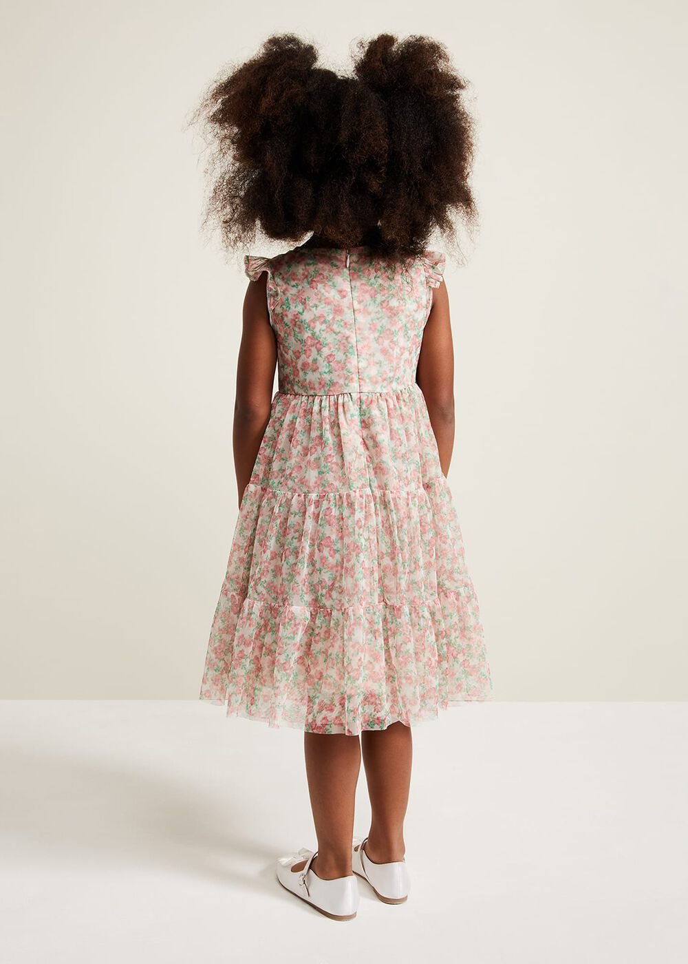 Asha Mesh Floral Smock Dress - Multi-Coloured