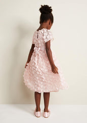 Alice Flower Fit And Flare Dress - Antique Rose