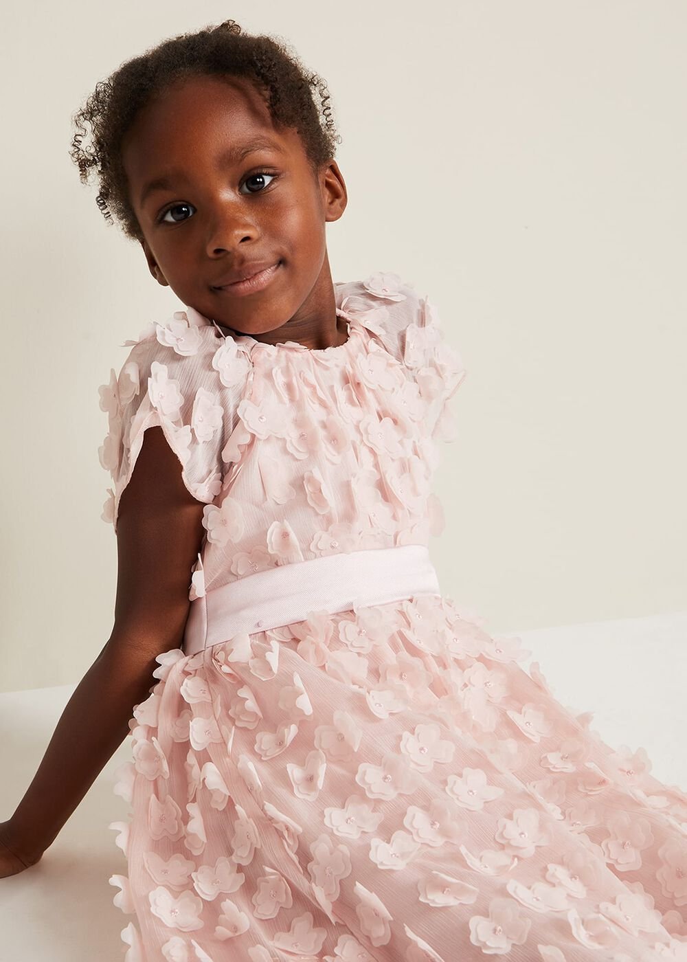 Alice Flower Fit And Flare Dress - Antique Rose