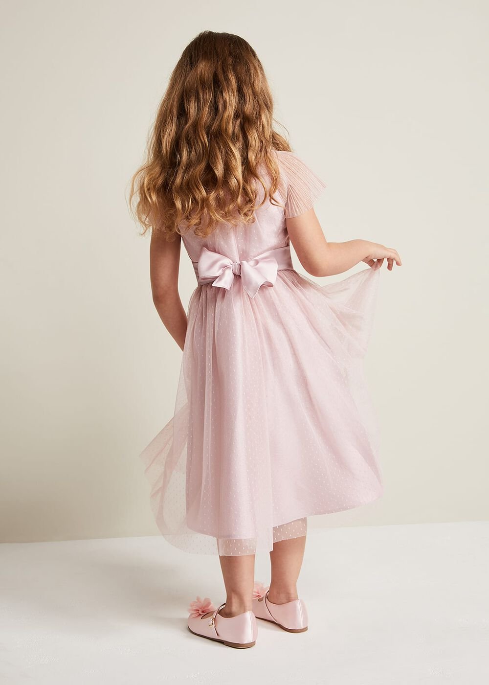 Jasmine Tulle Fit And Flare Dress - Antique Rose